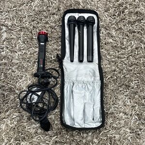 Tool Science Black Curling Wand Set with Red Accents